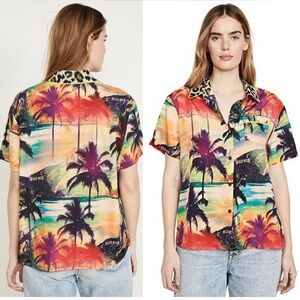 Le Superbe Hollywood De Janeiro Surf Camp Button‎ Up Shirt Size 4
